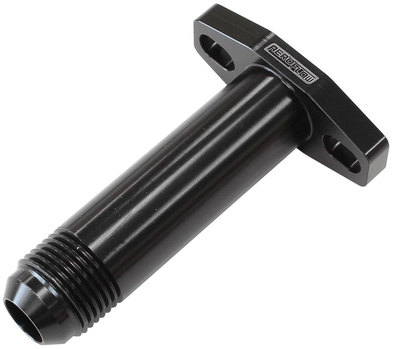 Turbo Drain Adapter  -10AN ORB outlet, 3" Long, 38-44mm bolt centre, Black Finish