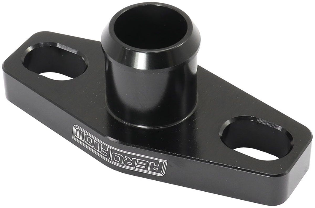 Turbo Drain Adapter  5/8" (16mm) Barb outlet, 38-44mm bolt centre, Black Finish