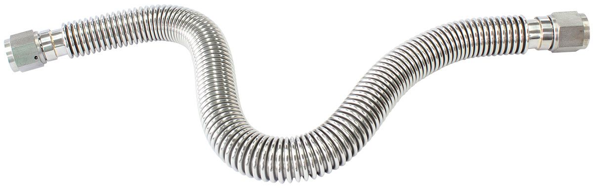 '-10AN Flexible Turbo Drain Hose, 500mm Long 304 Stainless Steel. 19.5" (500mm) Overall Length