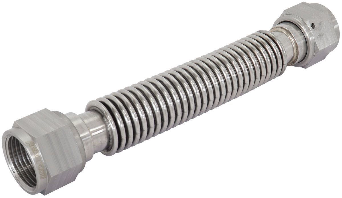 '-12AN Flexible Turbo Drain Hose, 200mm Long 304 Stainless Steel. 7.9" (200mm) Overall Length