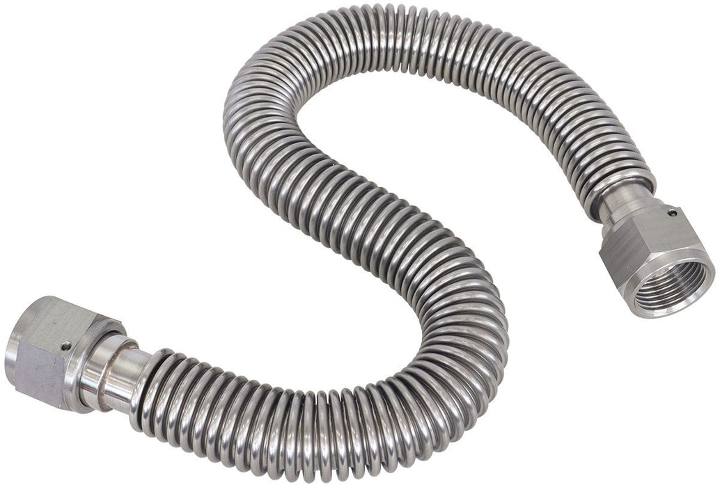 '-12AN Flexible Turbo Drain Hose, 500mm Long 304 Stainless Steel. 19.5" (500mm) Overall Length