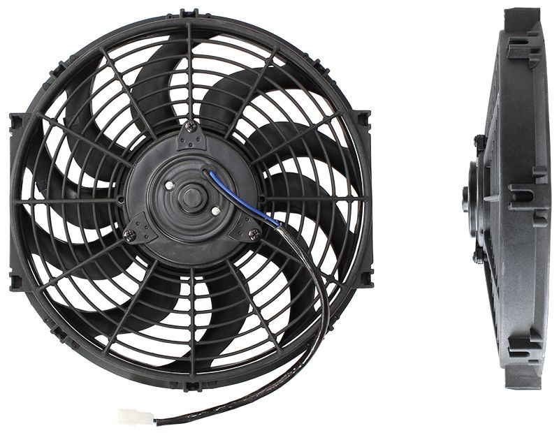 12" Electric Thermo Fan  Curved Blades, 12-13/64" (310mm) Mount Dia.
