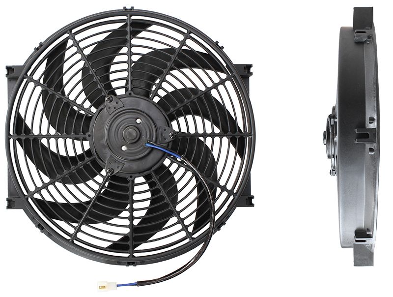 14" Electric Thermo Fan  Curved Blades, 1650 CFM