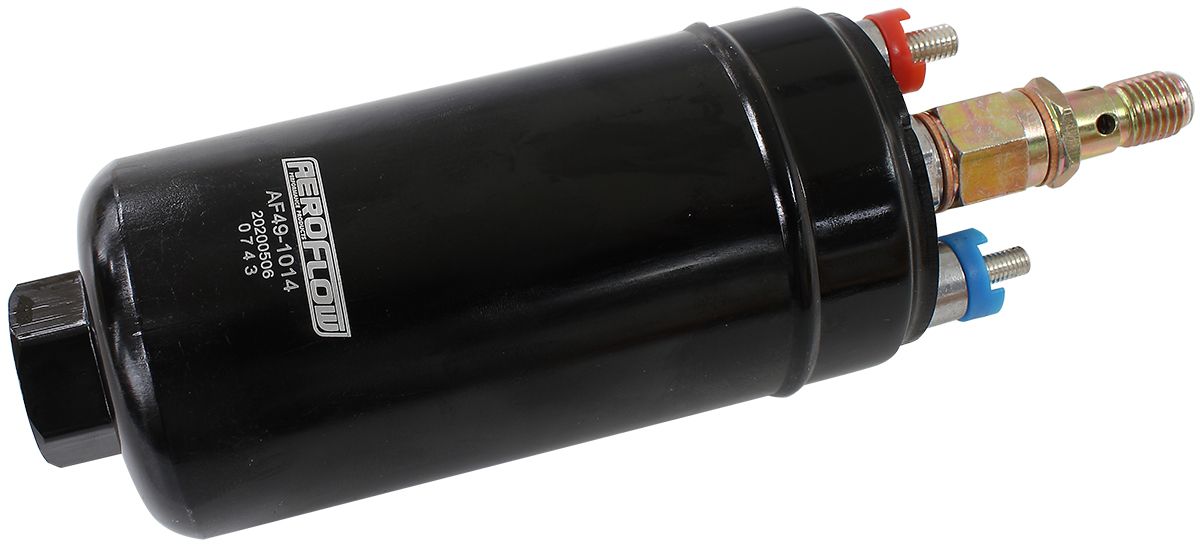 EFI Electric In-tank/External Fuel Pump 675 HP  M18 x 1.5mm Inlet, M12 x 1.5mm Outlet, similar to Bosch 044