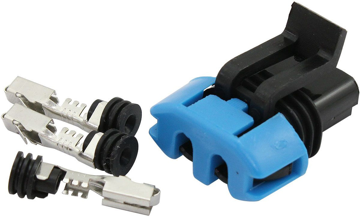 Delphi 40mm Fuel Pump Female Plug & Pins - Rated forall Fuel Types  Suit 525LPH, 450LPH Aeroflow Fuel Pumps