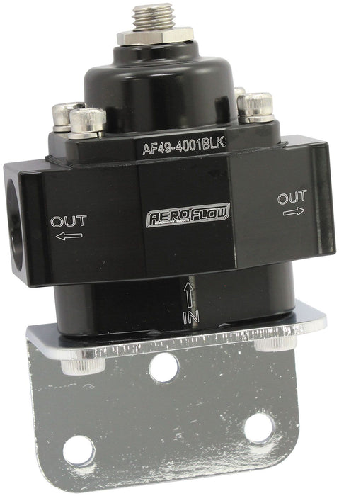 Billet 2-Port Fuel Pressure Regulator with 3/8" NPT Ports  Black Finish. 1-11 psi Adjustable