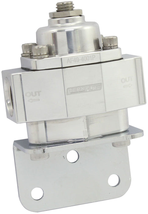 Billet 2-Port Fuel Pressure Regulator with 3/8" NPT Ports   Polished Finish. 1-11 psi Adjustable