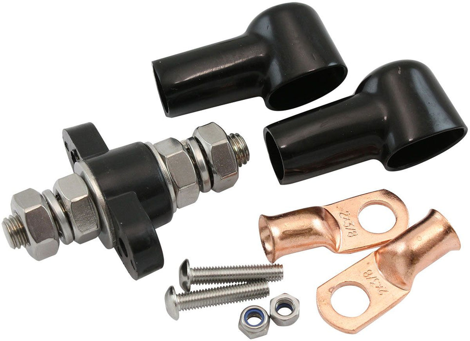 Single Black Electrical Terminal Bulkhead -M10 Stud  Sold Individual to suit Negative (Black) Terminal