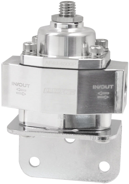 Billet Bypass Fuel Pressure Regulator 4.5-9psi Adjustable  Polished Finish. 3/8" NPT Ports with Bottom Return