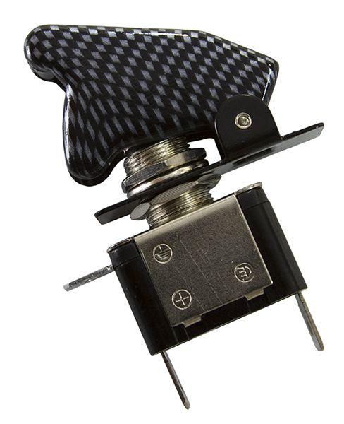 Aeroflow Carbon Fibre Covered LED Rocket / Missile Switch 12v 20A