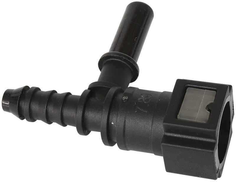 Straight Push On EFI Fitting  5/16" Male Barb To 5/16" EFI Push-On Barb With 5/16" EFI Push-On Barb On Side