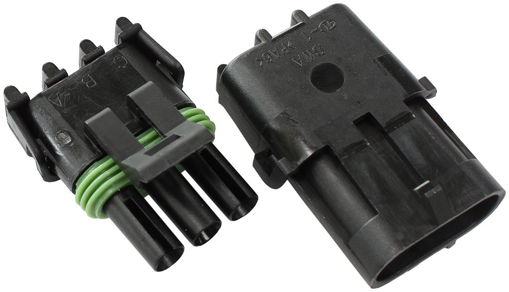 Weatherpack Connector  3 Pin Connector Suit 18-20 AWG To 14-16 AWG Wire