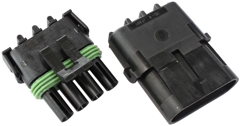 Weatherpack Connector  4 Pin Connector Suit 18-20 AWG To 14-16 AWG Wire
