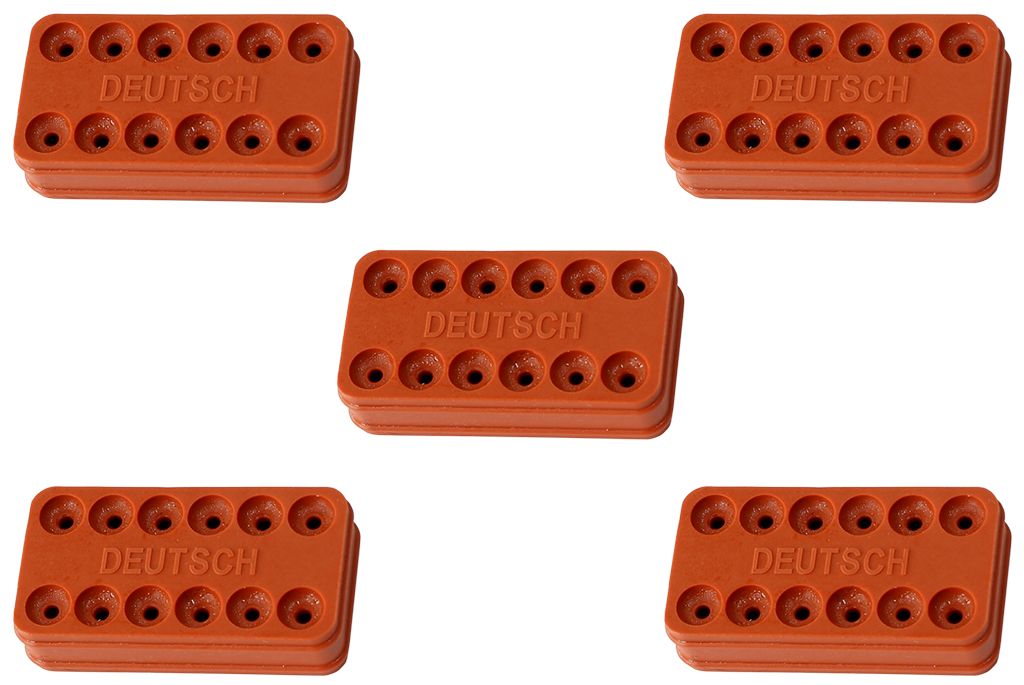 Replacement WeatherTight Wire Seal  Suit 12 Pin Connector With 14 AWG Wire, 5-Pack