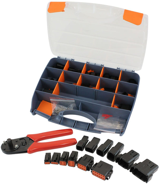 Aeroflow WeatherTight DTM Connector Kit Kit Includes 2,4,6,8,12 Pin Connectors, Terminals & Crimp Tool
