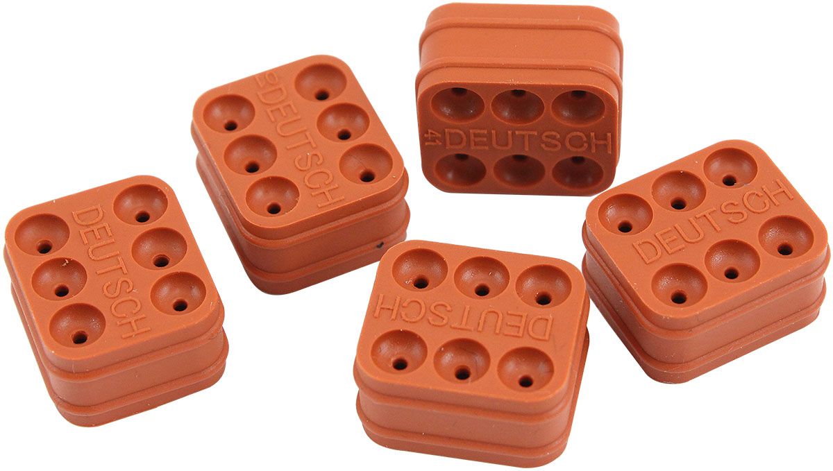 Replacement 6 Pin WeatherTight DTM Wire Seal  Suit Grey Connector With 20 AWG Wire, 5-Pack