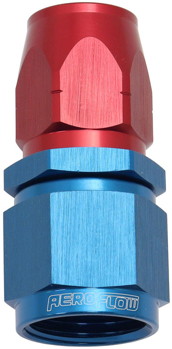 550 Series Cutter Style One Piece Straight Stepped Hose End -10AN to -8 Hose  Blue/Red Finish. Suits 100 & 450 Series Hose