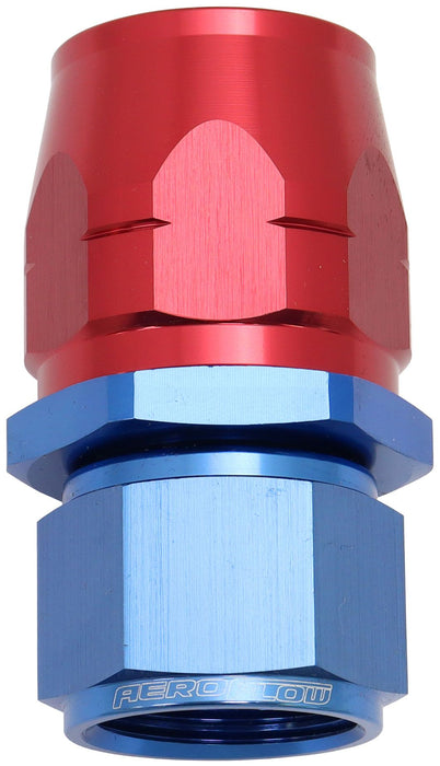 550 Series Cutter Style One Piece Straight Stepped Hose End -12AN to -16 Hose  Blue/Red Finish. Suits 100 & 450 Series Hose