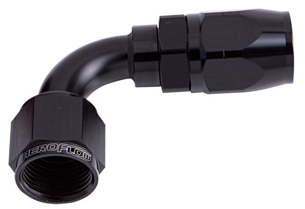 500 Series Cutter Swivel 90° Hose End -10AN  Black Finish. Suits 100 & 450 Series Hose