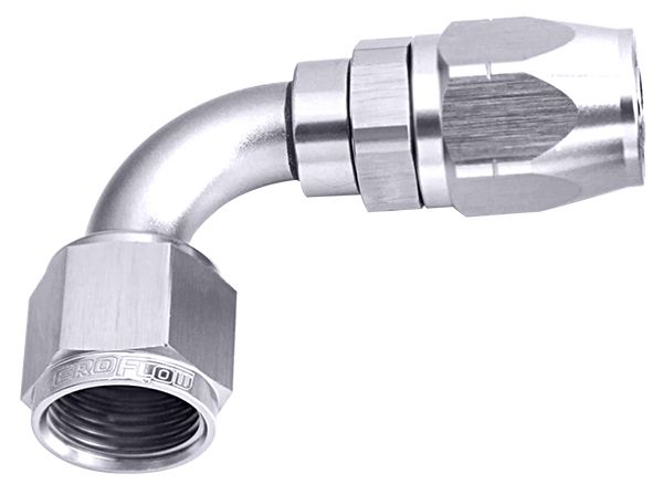 500 Series Cutter Swivel 90° Hose End -16AN  Silver Finish. Suits 100 & 450 Series Hose