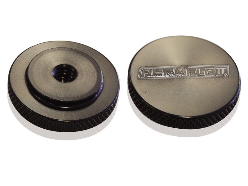 Black Billet Air Cleaner Nut Low profile perfect for tight clearance applications, 5/16" UNC