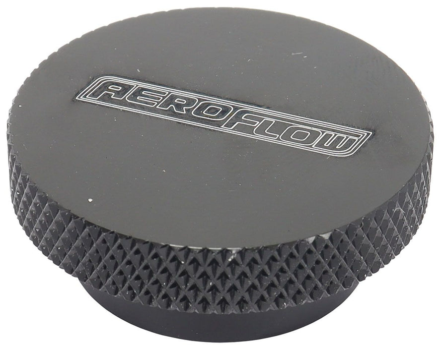 Black Billet Air Cleaner Nut 1/4" UNC Low profile with a tall step down to suit Full Flow Air Cleaner Lid