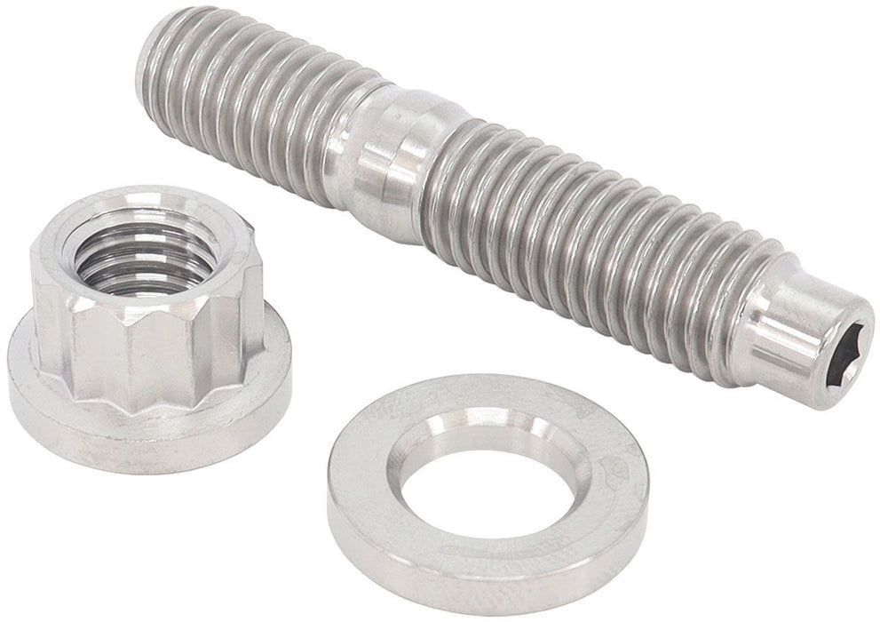 M10 x 1.50mm Titanium Stud, Nut and Washer Kit Sold as One Stud, One Flat Washer and One 12 Point Nut
