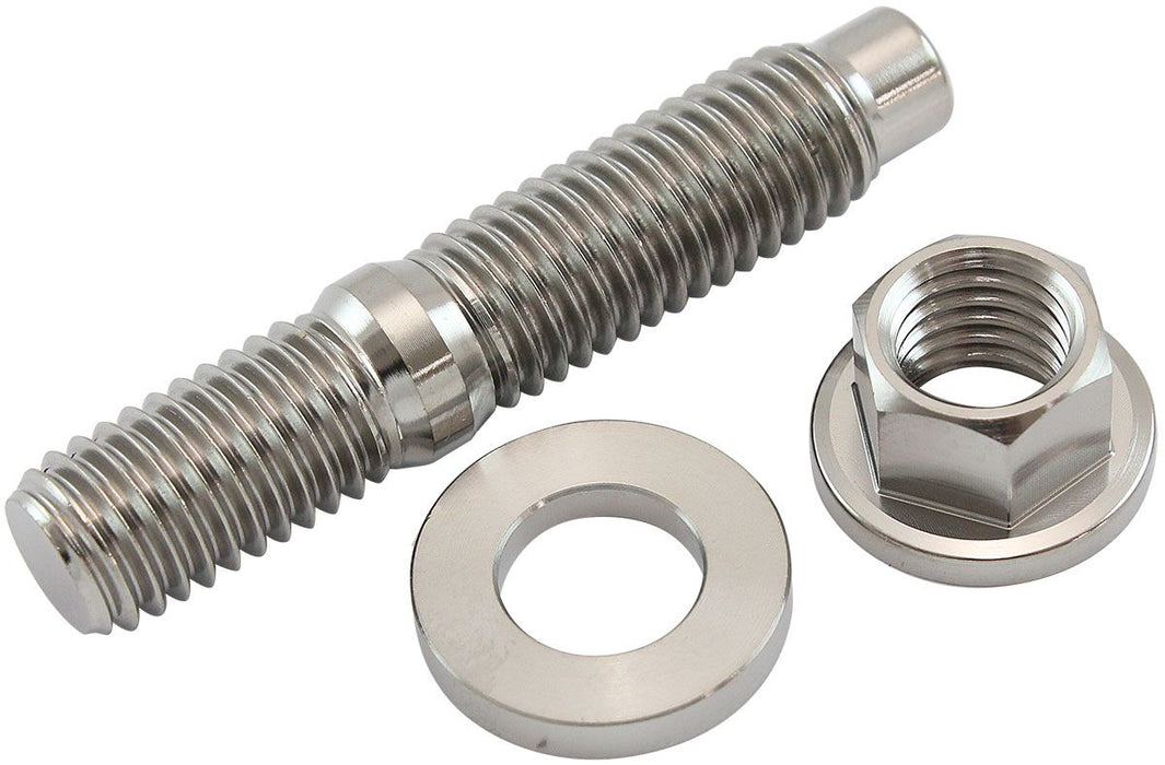 M10 x 1.50mm Titanium Stud, Nut and Washer Kit Sold as One Stud, One Flat Washer and One 6 Point Hex Nut