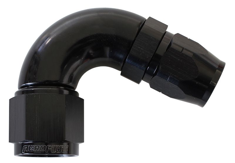 550 Series Cutter Style One Piece Swivel 120° Stepped Hose End -10AN to -12 Hose  Black Finish. Suits 100 & 450 Series Hose