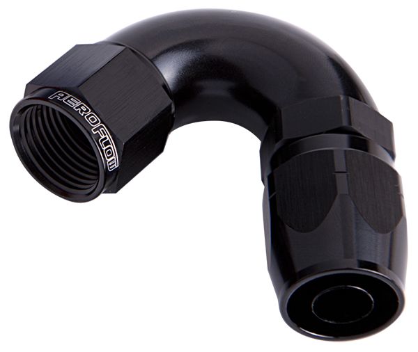550 Series Cutter One-Piece Full Flow Swivel 120° Hose End -16AN  Black Finish. Suits 100 & 450 Series Hose