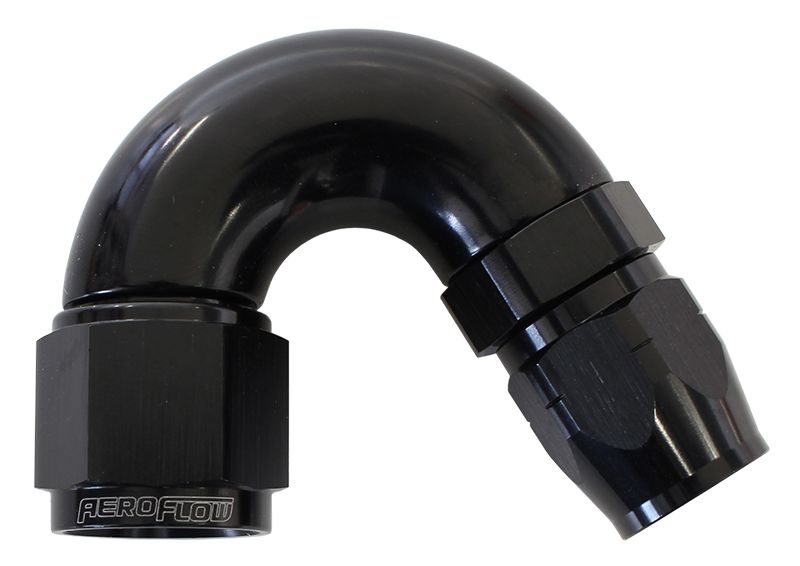 550 Series Cutter Style One Piece Swivel 150° Stepped Hose End -10AN to -12 Hose  Black Finish. Suits 100 & 450 Series Hose