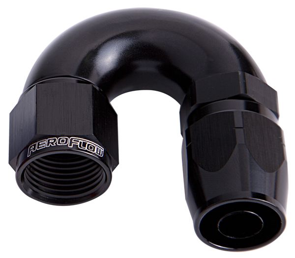 550 Series Cutter One-Piece Full Flow Swivel 180° Hose End -12AN  Black Finish. Suits 100 & 450 Series Hose