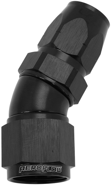 550 Series Cutter Style One Piece Swivel 30° Stepped Hose End -10AN to -8 Hose   Black Finish. Suits 100 & 450 Series Hose