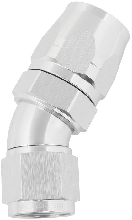 550 Series Cutter Style One Piece Swivel 30° Stepped Hose End -10AN to -12 Hose  Silver Finish. Suits 100 & 450 Series Hose