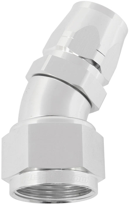 550 Series Cutter Style One Piece Swivel 30° Stepped Hose End -16AN to -12 Hose  Silver Finish. Suits 100 & 450 Series Hose