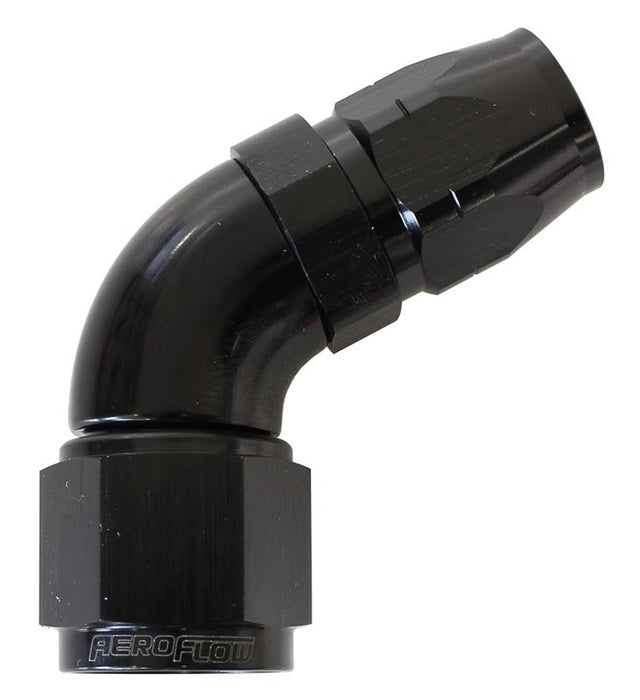 550 Series Cutter Style One Piece Swivel 60° Stepped Hose End -8AN to -6 Hose  Black Finish. Suits 100 & 450 Series Hose