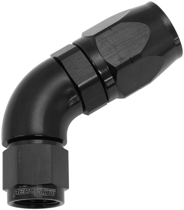 550 Series Cutter Style One Piece Swivel 60° Stepped Hose End -6AN to -8 Hose  Black Finish. Suits 100 & 450 Series Hose