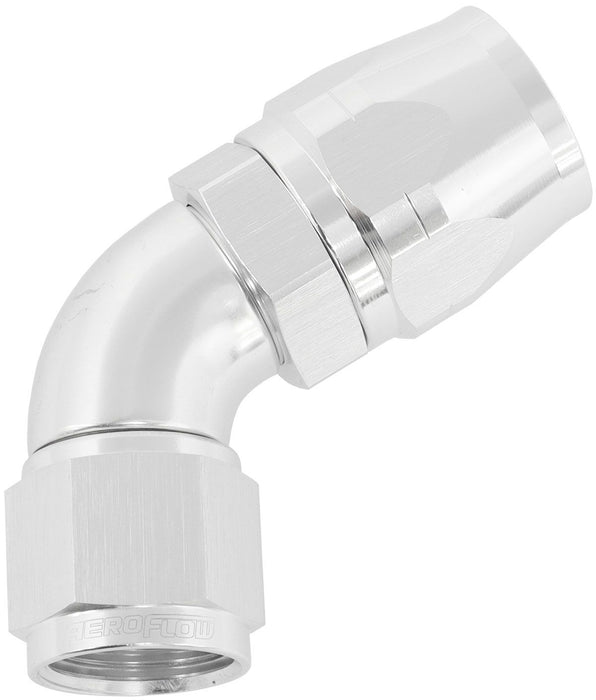 550 Series Cutter Style One Piece Swivel 60° Stepped Hose End -10AN to -12 Hose  Silver Finish. Suits 100 & 450 Series Hose