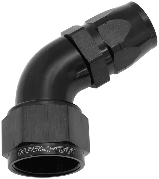 550 Series Cutter Style One Piece Swivel 60° Stepped Hose End -16AN to -12 Hose  Black Finish. Suits 100 & 450 Series Hose