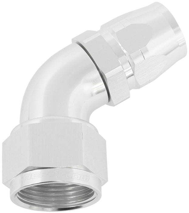 550 Series Cutter Style One Piece Swivel 60° Stepped Hose End -16AN to -12 Hose  Silver Finish. Suits 100 & 450 Series Hose