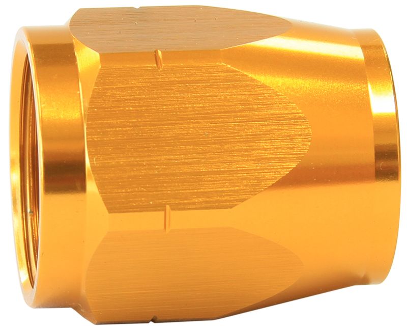 Cutter Style Hose End Socket -20AN  Gold Finish. Suits 500, 550 and 880 Series Hose Ends