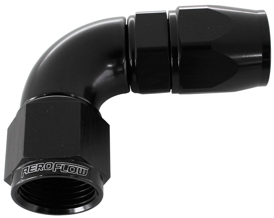 570 Series PTFE 90° Hose End -8AN (25 Pack) Black Finish. Suits 200 & 250 Series Hose