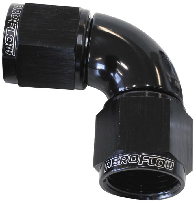 90° Full Flow Female Coupler -10AN  Black Finish