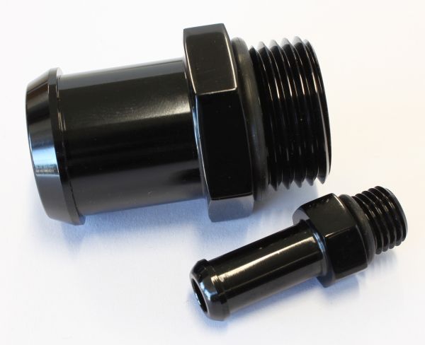 Replacement Fittings for VX/VY Commodore Radiator Overflow Tanks  Suit AF77-1024BLK, Black Finish