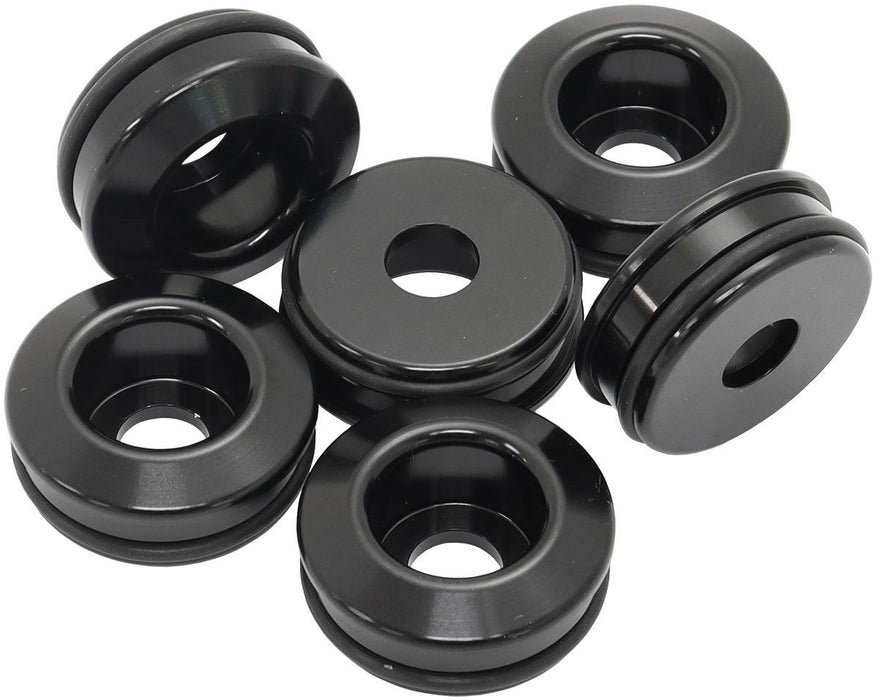 Nissan RB25 Fuel Injector Insert Adapters - Black  Suit Nissan RB25 With Aftermarket Fuel Rails, Sold As A 6 Pack