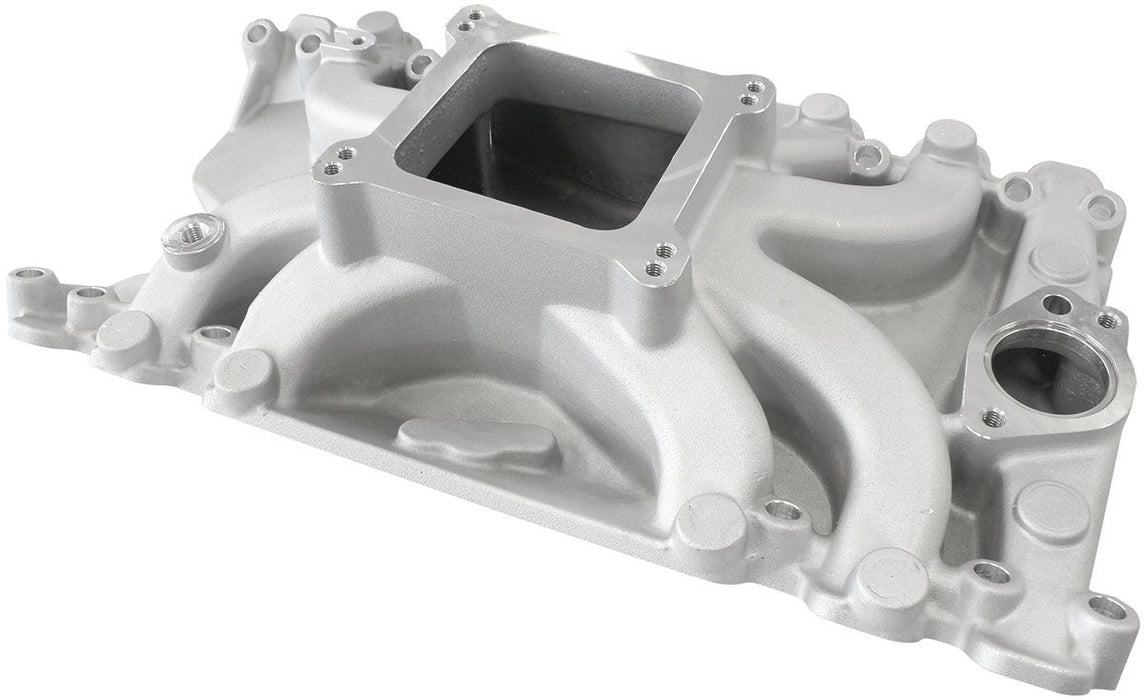Holden 253-308 Low-Rise Single Plane Intake Manifold, Natural Cast Finish  Idle - 5500 RPM, Square Bore Carburettor Pad, Non-EGR