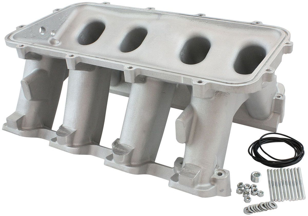 Aeroflow Hi Rise NON-EFI GM LS Rectangle Port Intake Manifold Base, Natural Cast Finish Suit Modular Intake Manifolds