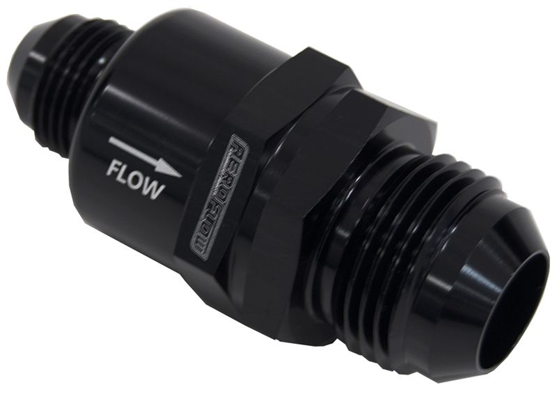 One Way Stepped Check Valve - Black -12AN (out) to -8AN (in)
