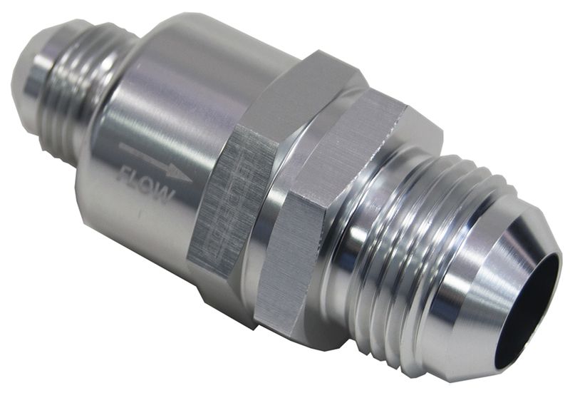 One Way Stepped Check Valve - Silver -12AN (out) to -8AN (in)