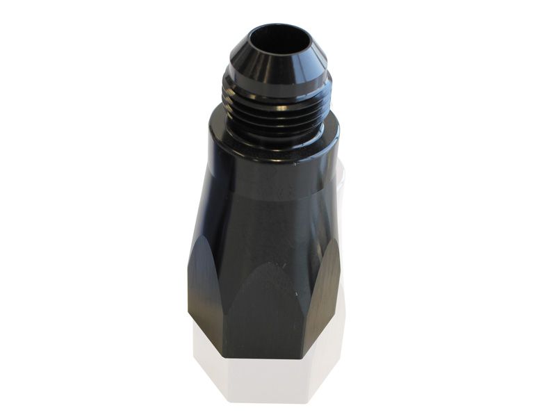Adjustable Check Valve -8AN  Black Finish. Male to Female AN Outlets